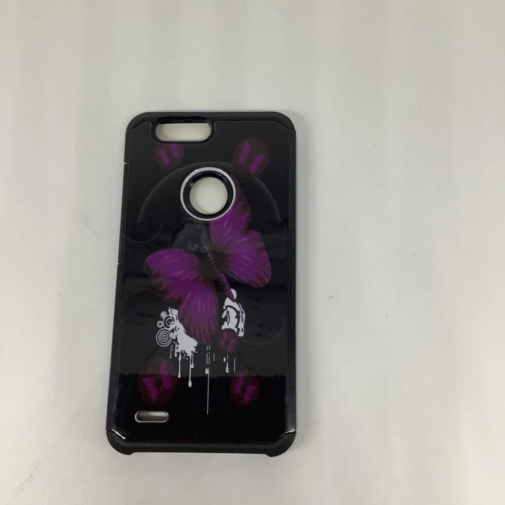 ZTE Sequoia Z982 Phone Case Women Black Purple‎ Butterfly Graphic Y2K Aesthetic